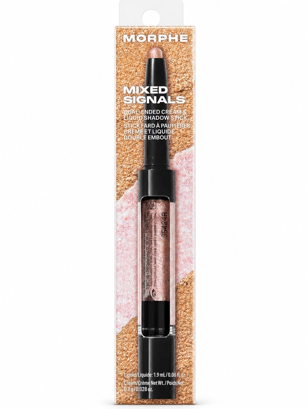 Morphe Mixed Signals Dual-Ended Shadow Stick โ Rose Gold & Pink Shimmer